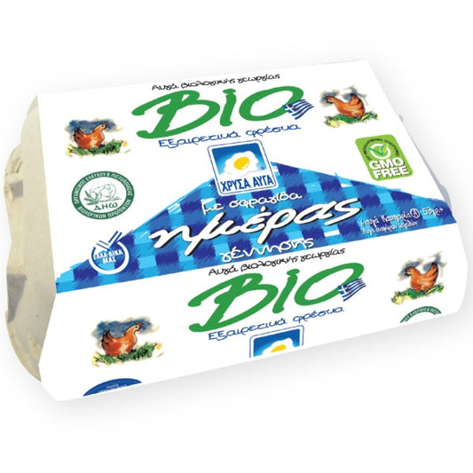Βιολογικά Αυγά Ημέρας, 6 τεμάχια, Bio, Χρυσά Αυγά