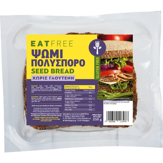 Ψωμί πολύσπορο (χωρίς γλουτένη) 250g Eat Free